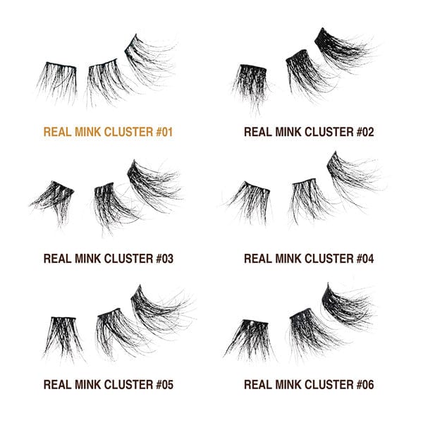 VLUXE BY IENVY Extended Real Mink Cluster Lashes - (C) - Airhomei