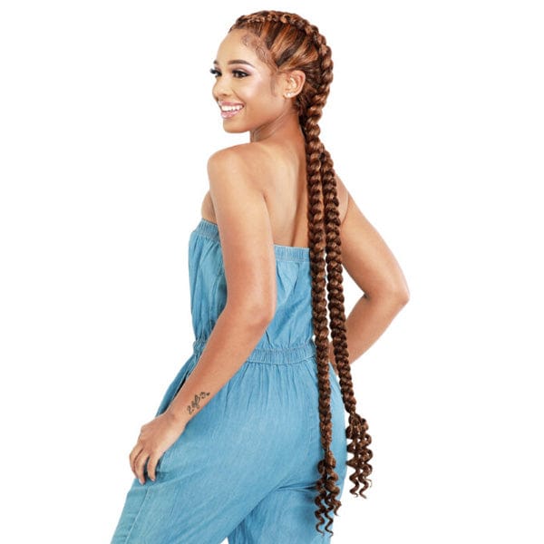 Zury Sis Braided Twintail Synthetic Lace Front Wig - LF DD EXL LEMONA - Airhomei