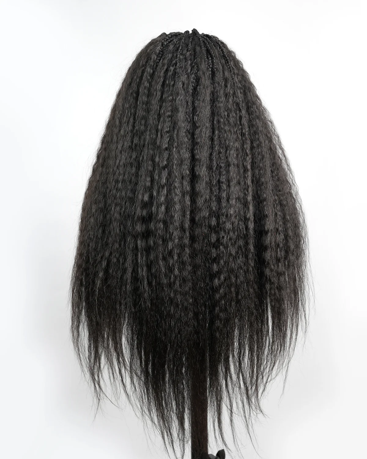 Pre Braided HD Full Lace Virgin Human Hair Ultra Full Kinky Straight 121 Strands 26