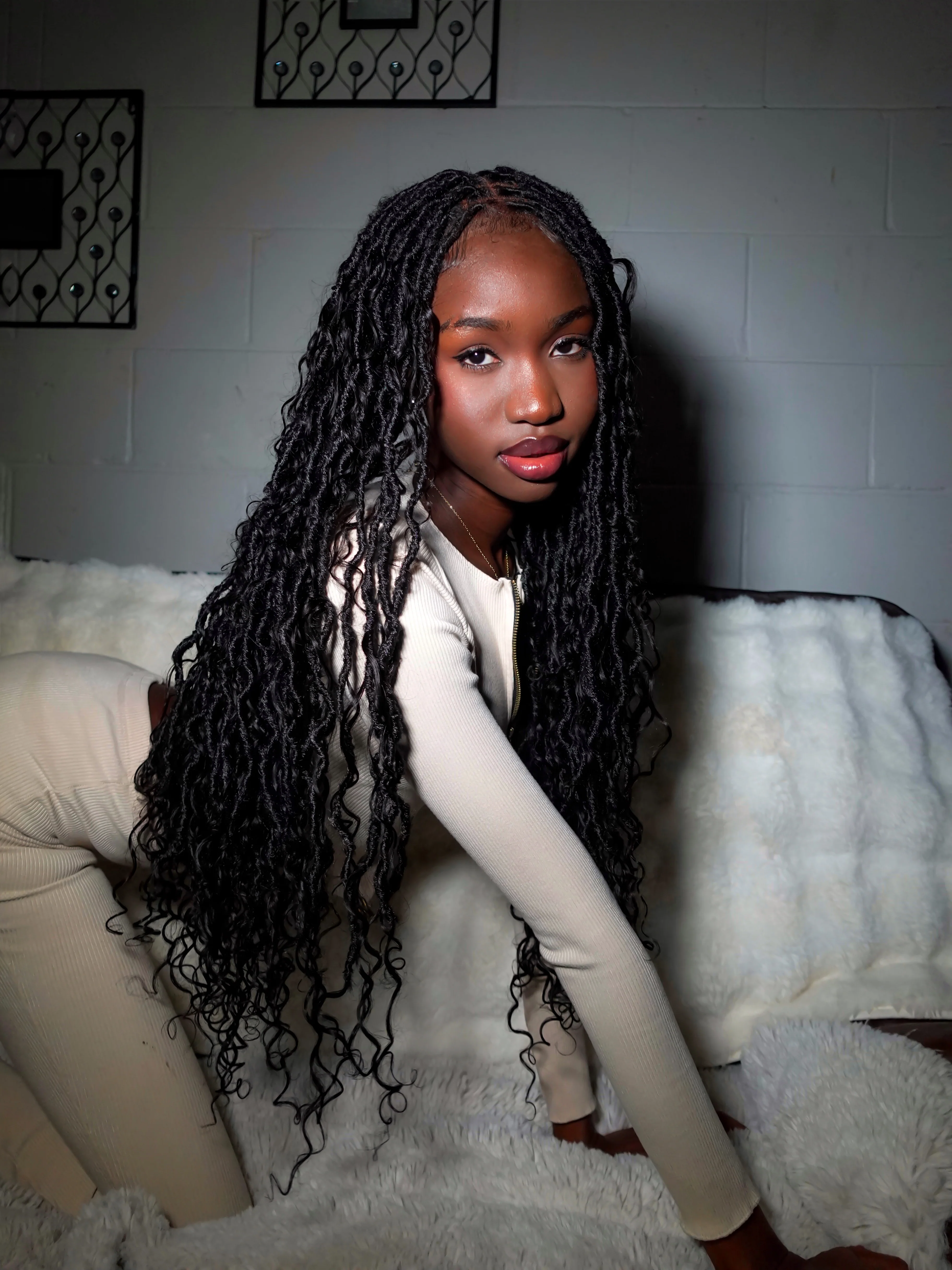 Salon-level Knotless Boho Locs HD Full Lace Human Hair Boho Curls 80 Strands Braided Wig(Pre sale! Scheduled to ship in 2 weeks) - Airhomei