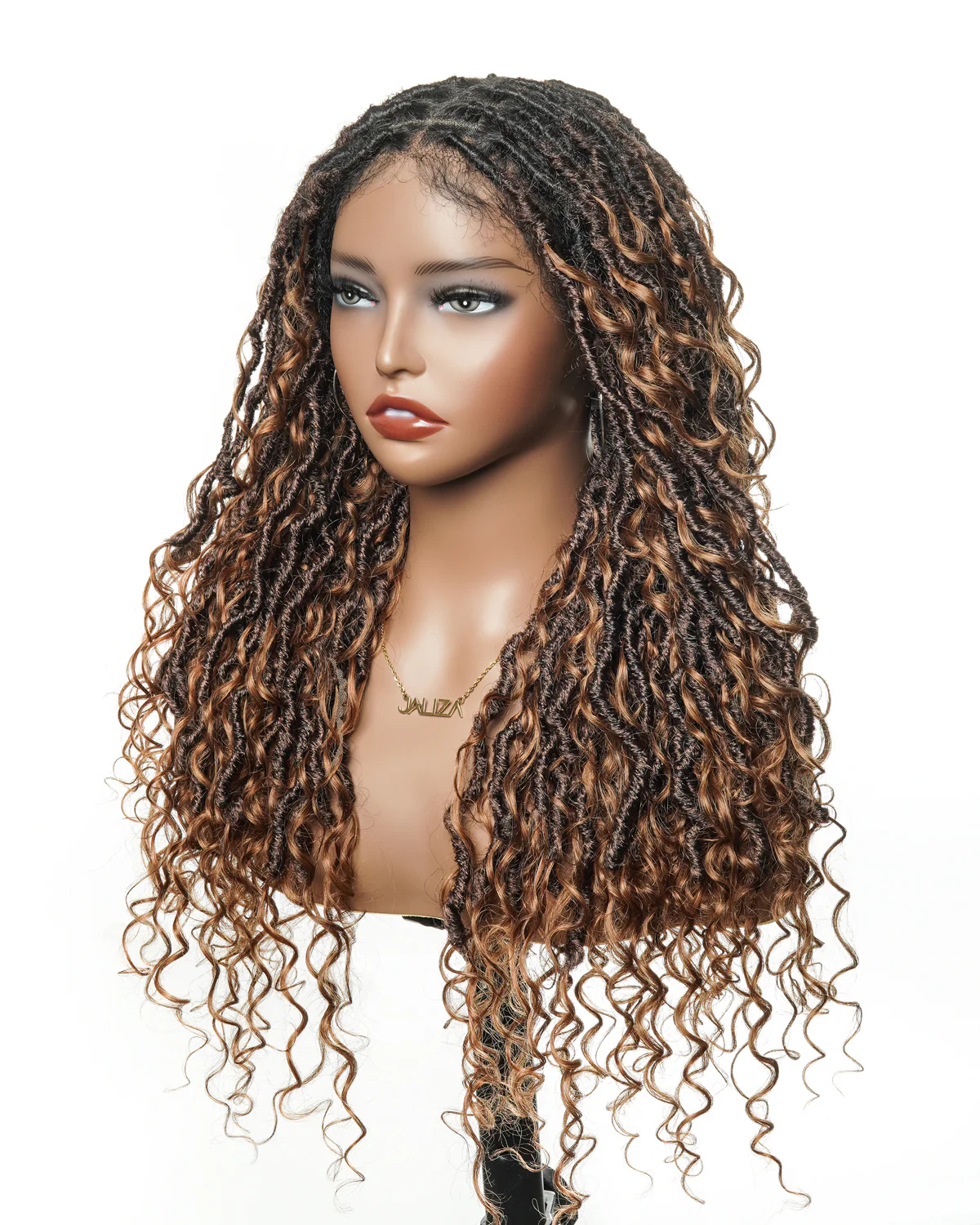 Salon-level Knotless Boho Locs HD Full Lace Human Hair Boho Curls 80 Strands Braided Wig(Pre sale! Scheduled to ship in 2 weeks) - Airhomei