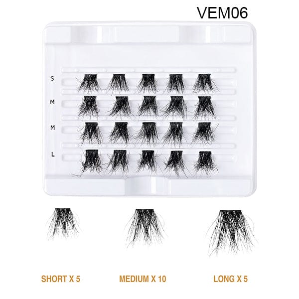 VLUXE BY IENVY Extended Real Mink Cluster Lashes - (C) - Airhomei