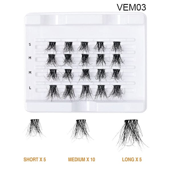 VLUXE BY IENVY Extended Real Mink Cluster Lashes - (C) - Airhomei