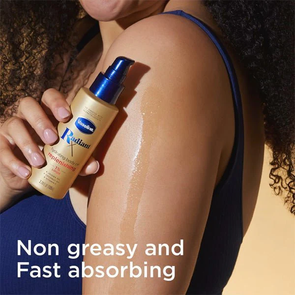 Vaseline Radiant X Replenishing And Hydrating Body Oil - 3.7oz - (C) - Airhomei