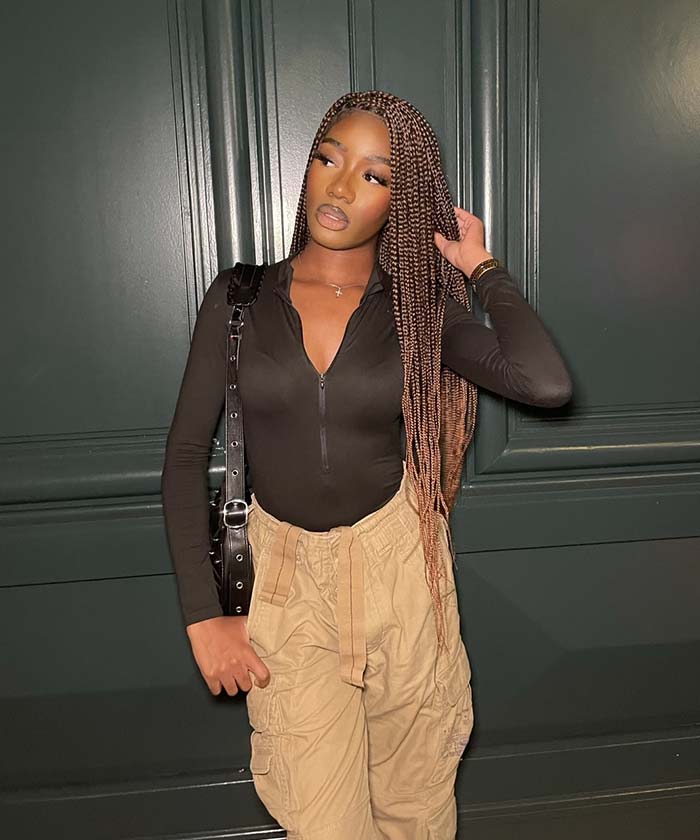 Fancivivi Knotless Braids Over Hip-Length 36