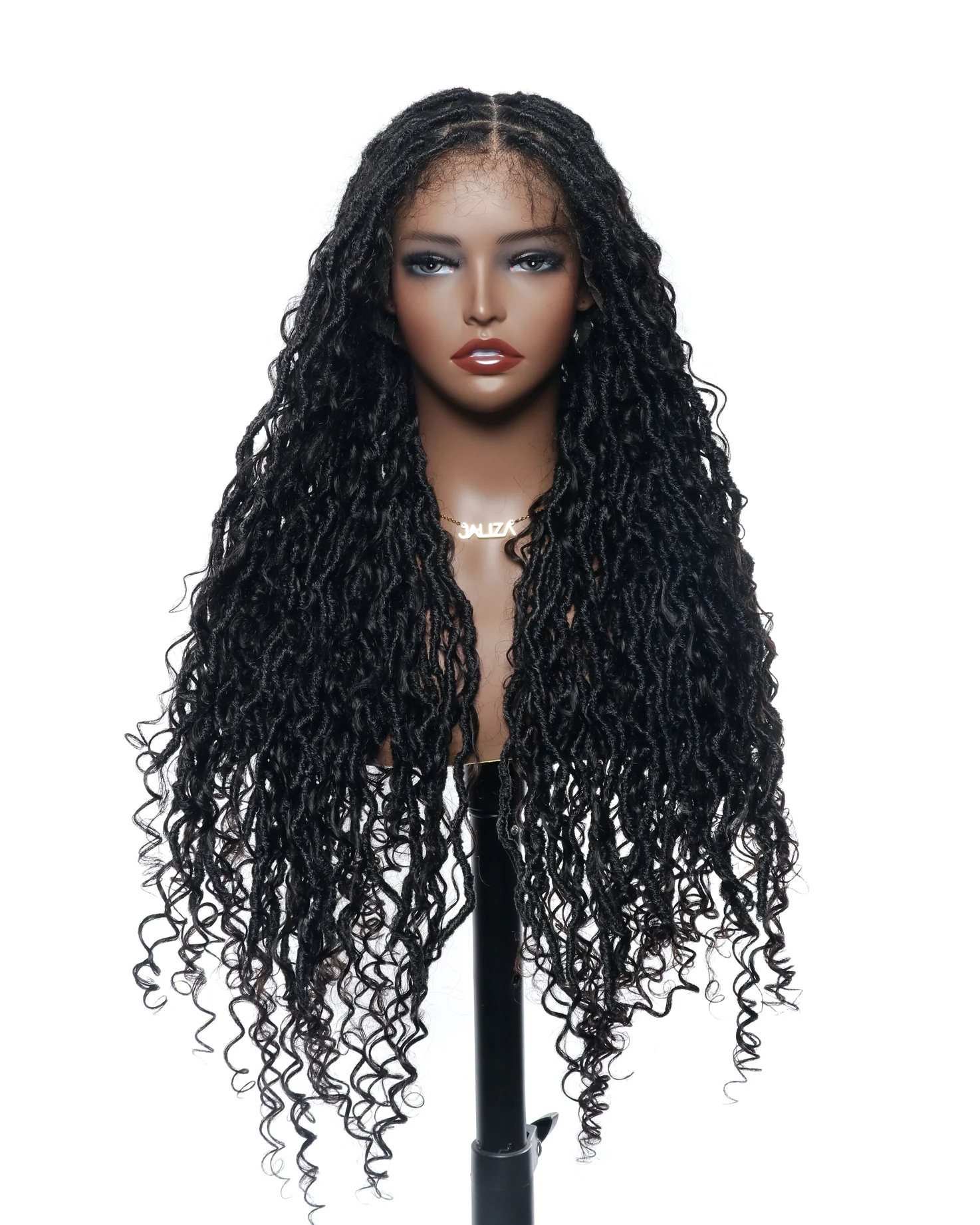 Salon-level Knotless Boho Locs HD Full Lace Human Hair Boho Curls 80 Strands Braided Wig(Pre sale! Scheduled to ship in 2 weeks) - Airhomei