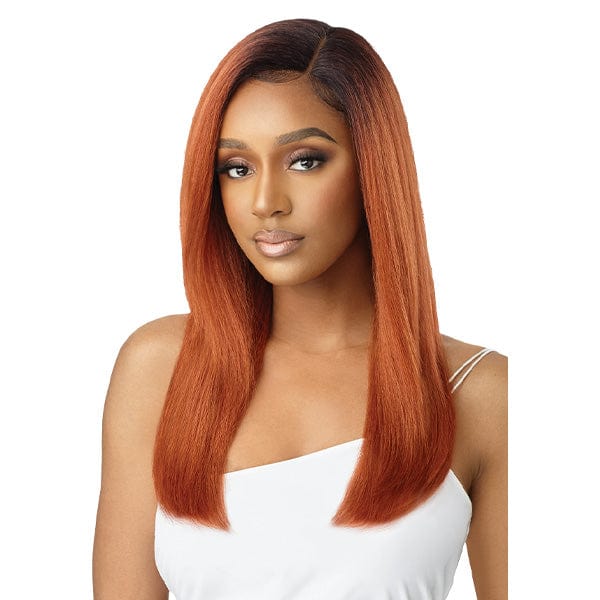 Outre Synthetic Swiss HD Lace Front Wig - NATURAL  YAKI 22�� - Airhomei