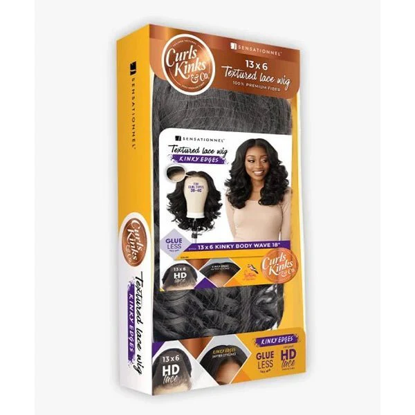Sensationnel Kinky Edges Kinks & Co 13x6 HD Lace Front Wig - 13x6 KINKY BODY WAVE 18