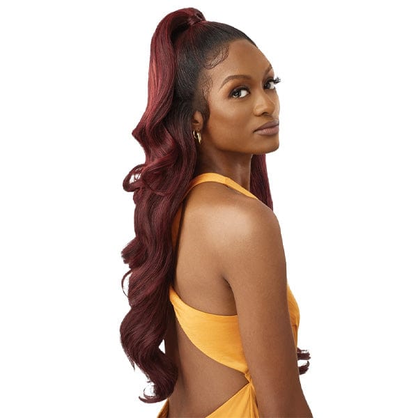 Outre Airtied Human Hair Blend Glueless 13X6 HD Lace Front Wig - HHB GLAM WAVES 28