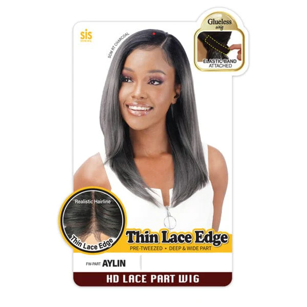 Zury Sis Synthetic Thin Lace Edge Glueless HD Lace Part Wig - AYLIN - Airhomei