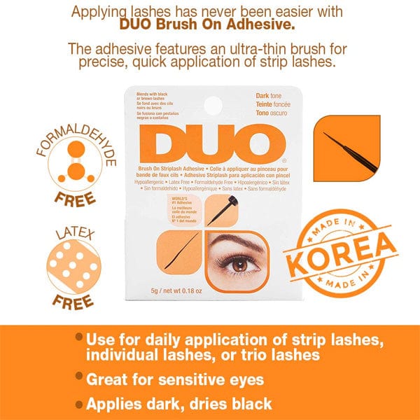 DUO BRUSH-ON STRIPLASH ADHESIVE-Dark tone-0.18oz-(C) - Airhomei
