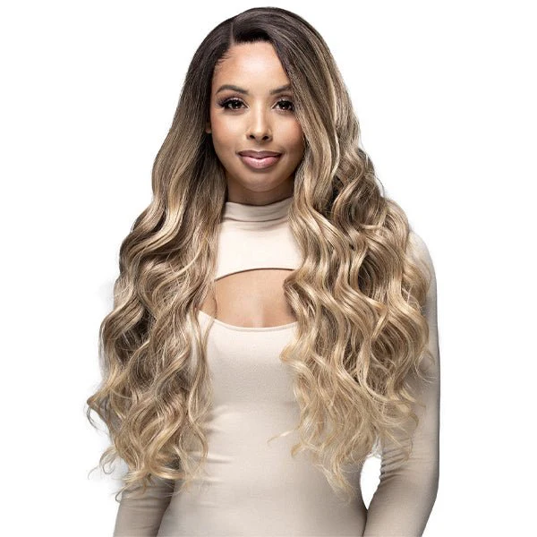 Bobbi Boss Human Hair Blend 13X4 Swiss Lace Front Wig - MBLF403 HANNIE - Airhomei