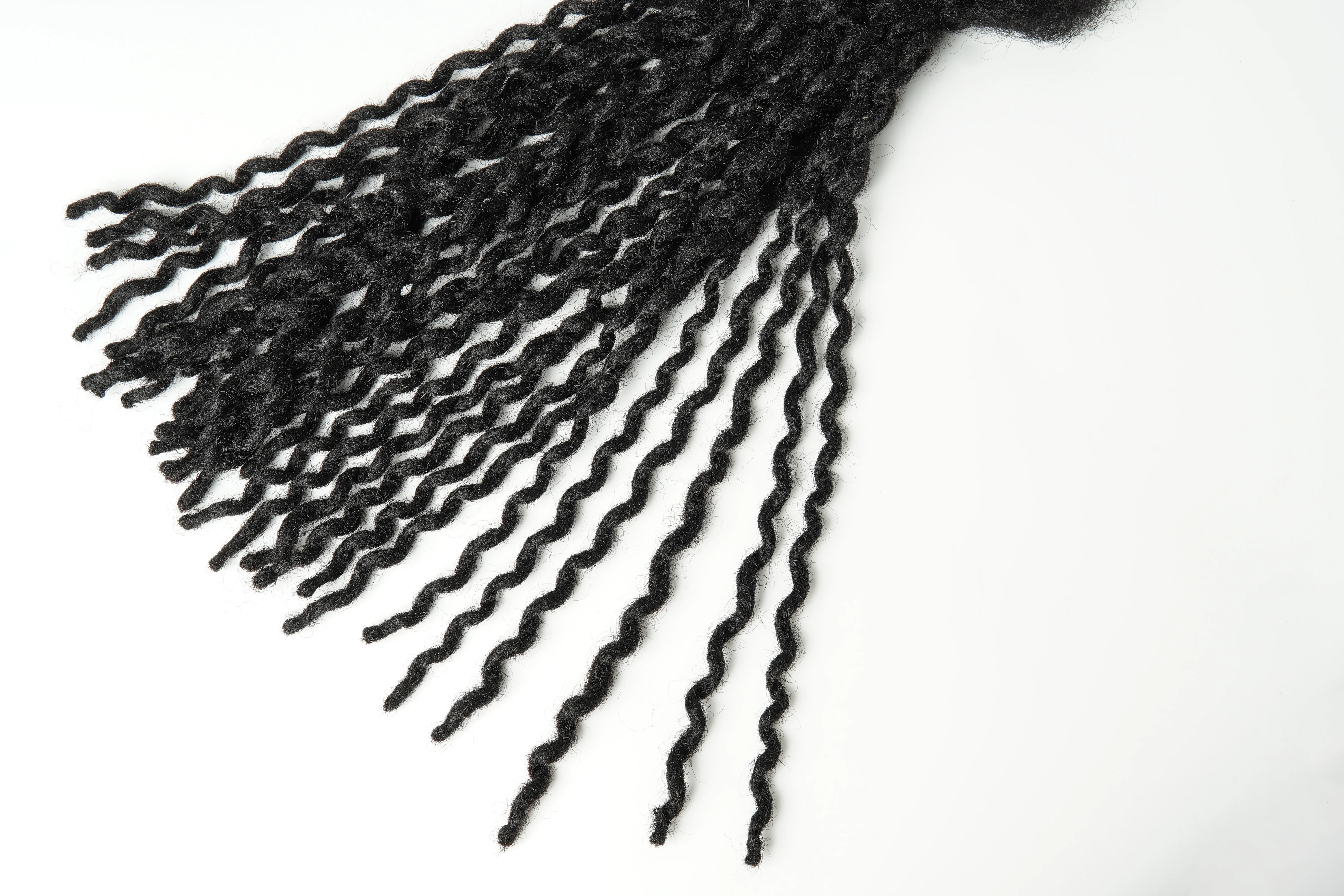 100% Human Hair Locs Extensions Handmade XSmall Width (0.4cm)  30 LOCS/Bundle - Airhomei