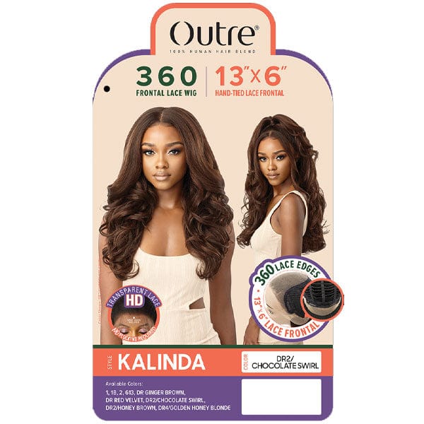 Outre Human Hair Blend 360 Lace Front Wig - KALINDA - Airhomei