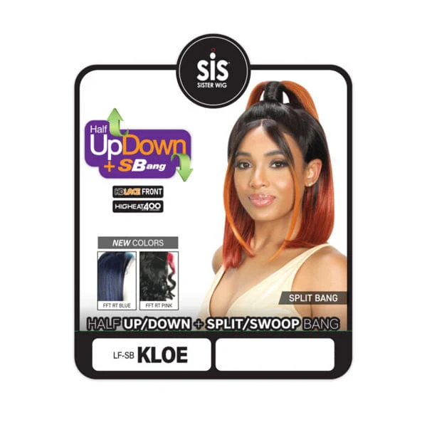 Zury Synthetic Half Up Down + SBang Lace Front Wig - LS SB KLOE - Airhomei