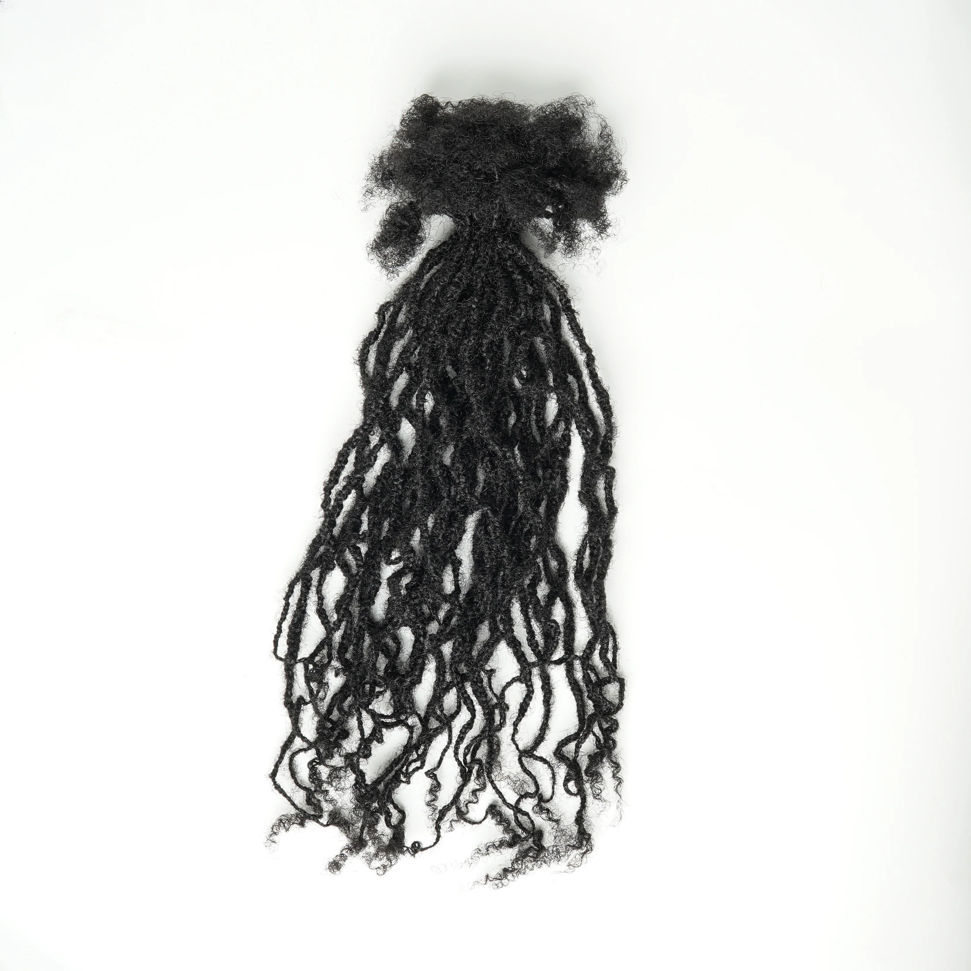 100% Human Hair Locs Extensions Handmade XSmall Width (0.4cm)  30 LOCS/Bundle - Airhomei