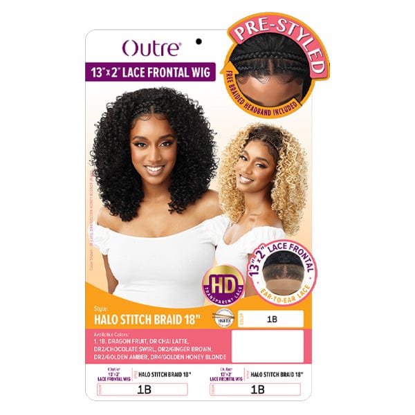 Outre Synthetic Hair 13x2 HD Lace Front Wig - HALO STITCH BRAID 18 - Airhomei