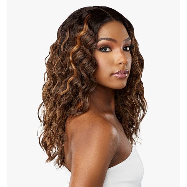 Sensationnel Butta Human Hair Blend Lace Front Wig - LOOSE CURLY 18