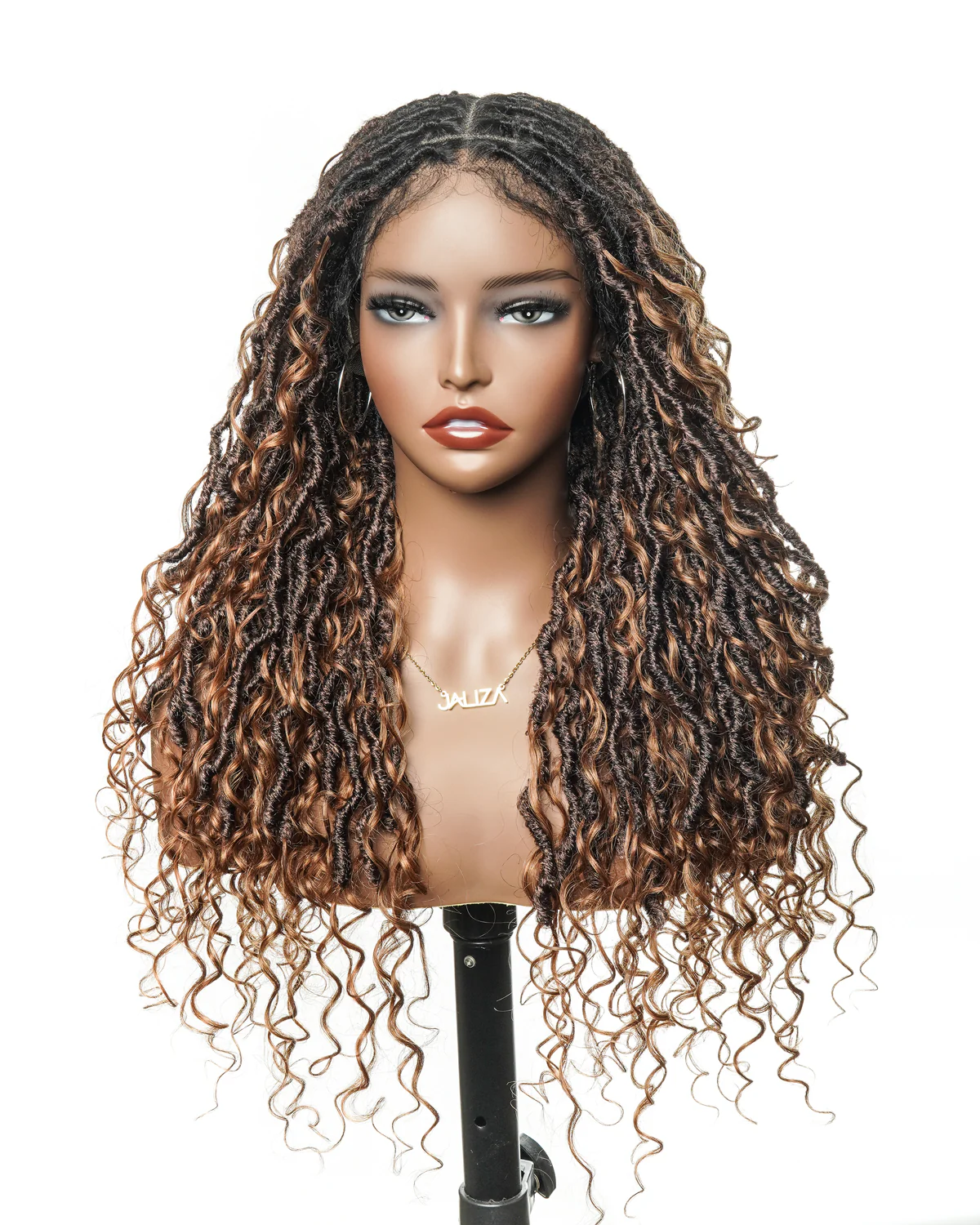 Salon-level Knotless Boho Locs HD Full Lace Human Hair Boho Curls 80 Strands Braided Wig(Pre sale! Scheduled to ship in 2 weeks) - Airhomei