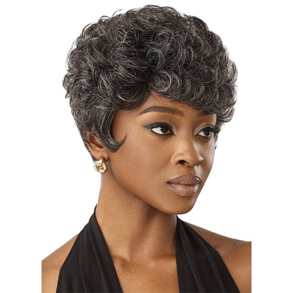 Outre 100% Human Hair Fab & Fly Gray Glamour Full Cap Wig - HH JOAN - Airhomei