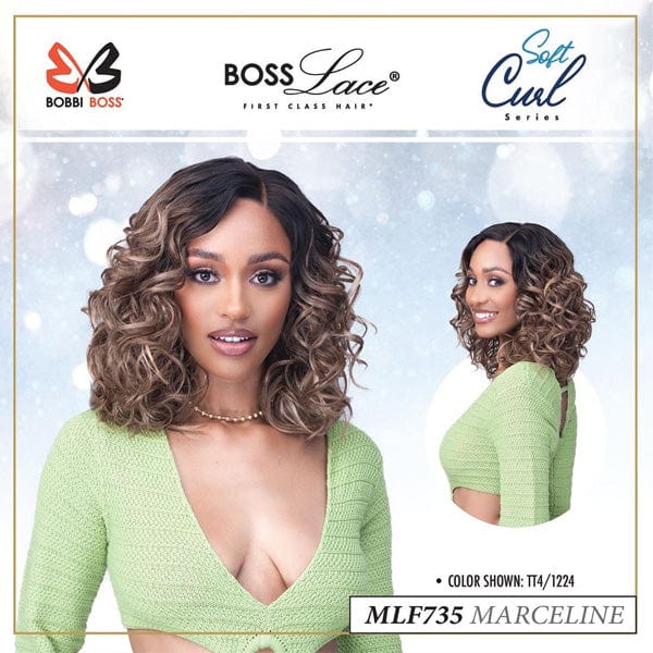 Bobbi Boss Soft Curl Series Synthetic Lace Front Wig - MLF735 MARCELINE - Airhomei