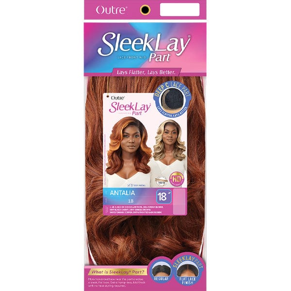 Outre Synthetic Sleeklay Part HD Lace Front Wig - ANTALIA - Airhomei
