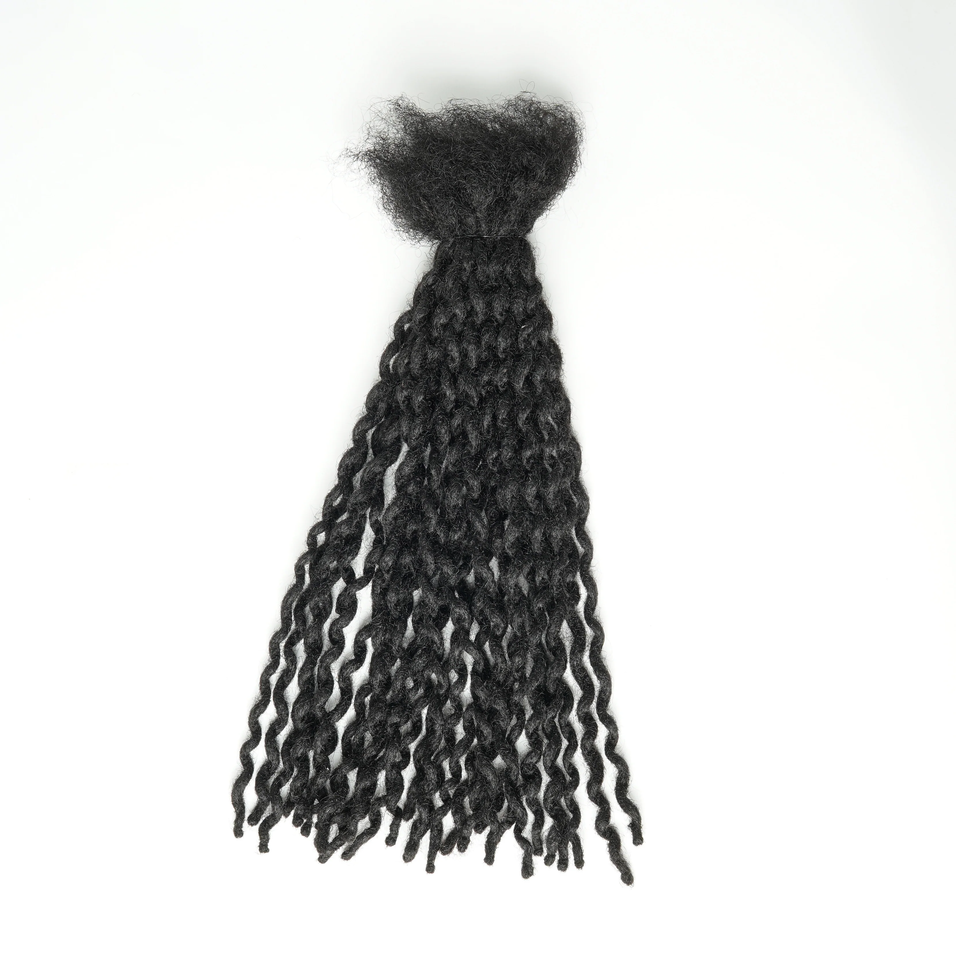 100% Human Hair Locs Extensions Handmade XSmall Width (0.4cm)  30 LOCS/Bundle - Airhomei