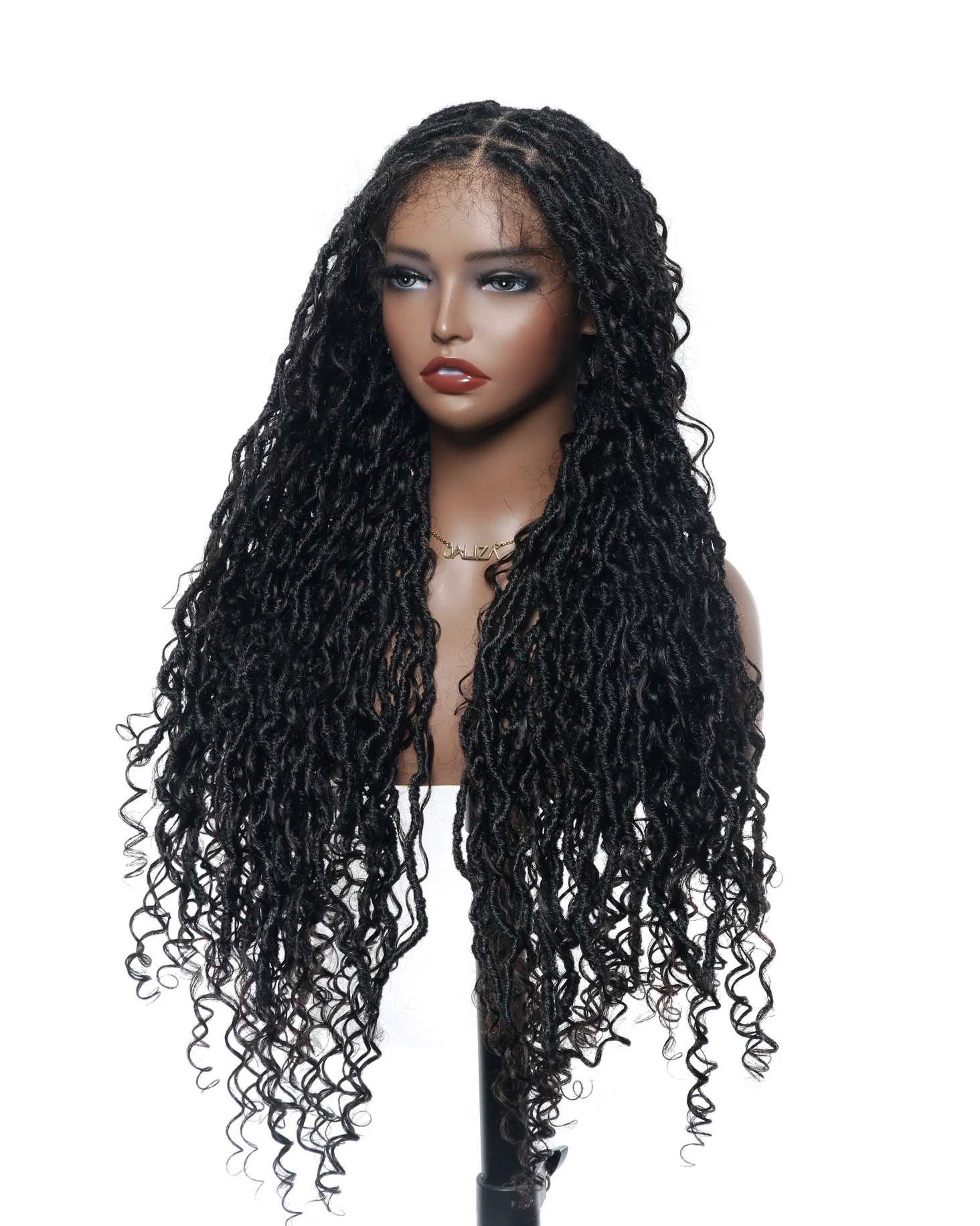 Salon-level Knotless Boho Locs HD Full Lace Human Hair Boho Curls 80 Strands Braided Wig(Pre sale! Scheduled to ship in 2 weeks) - Airhomei