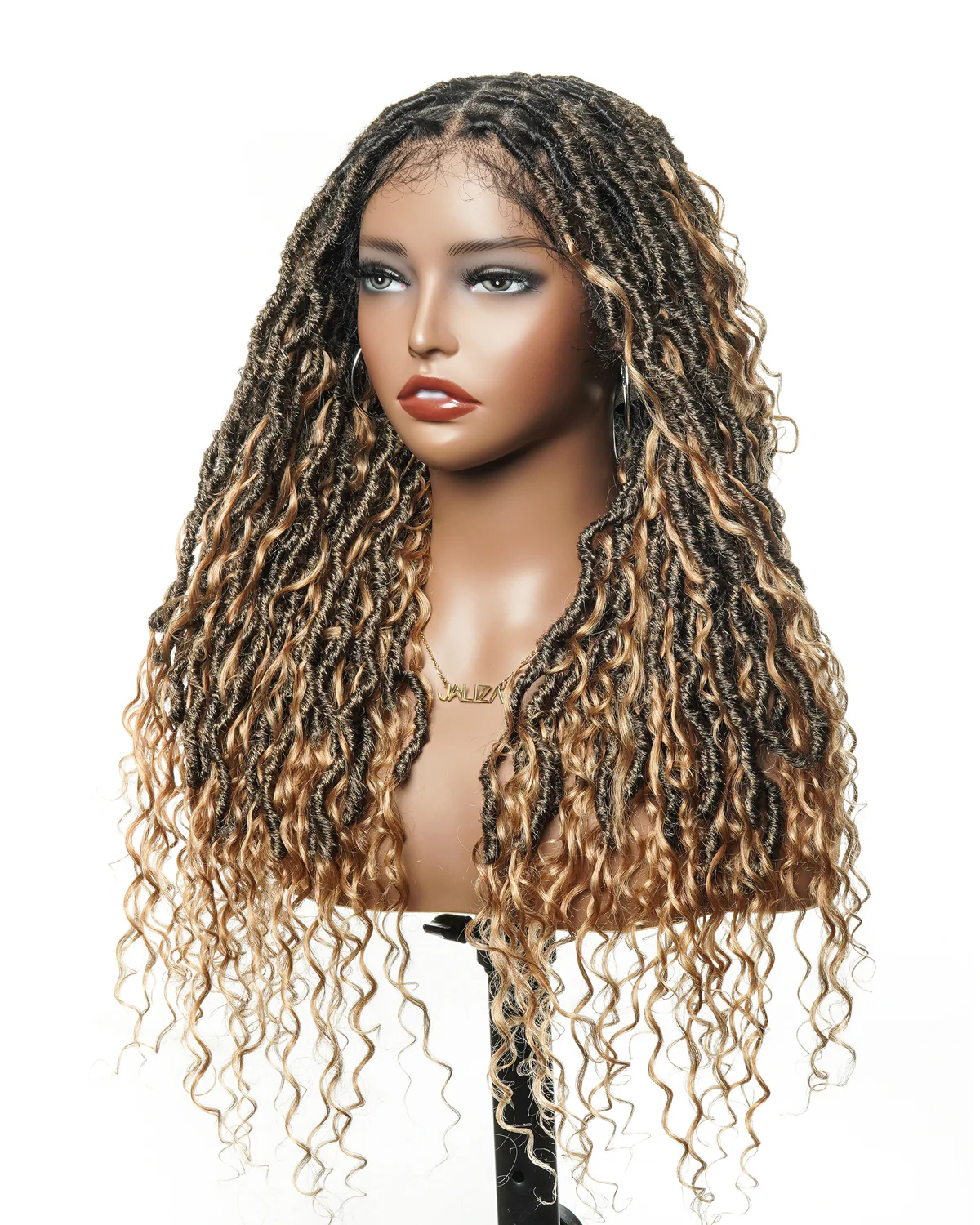Salon-level Knotless Boho Locs HD Full Lace Human Hair Boho Curls 80 Strands Braided Wig(Pre sale! Scheduled to ship in 2 weeks) - Airhomei