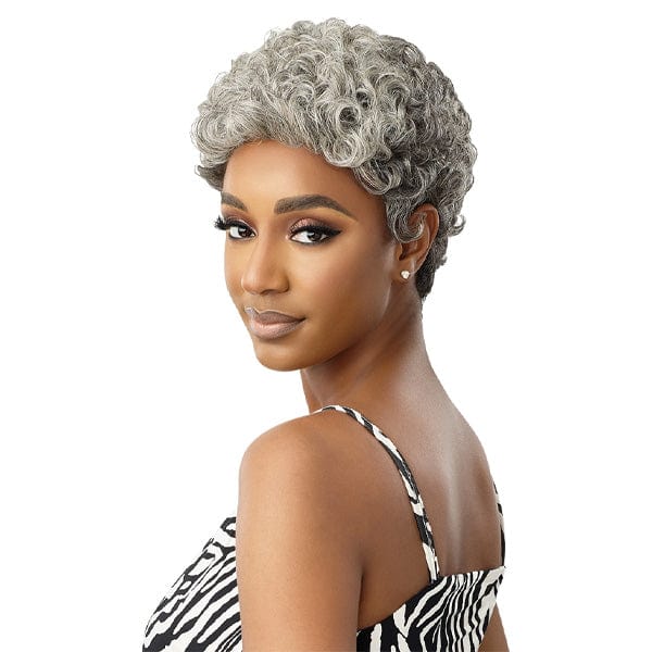 Outre 100% Human Hair Fab & Fly Gray Glamour Full Cap Wig - HH DINA - Airhomei