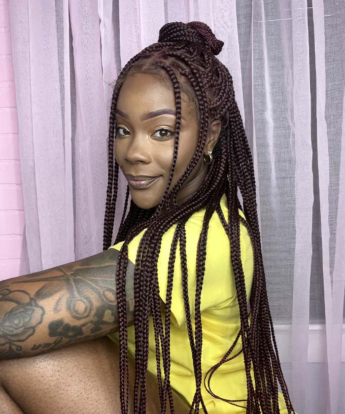 Fancivivi Knotless Braids Over Hip-Length 36