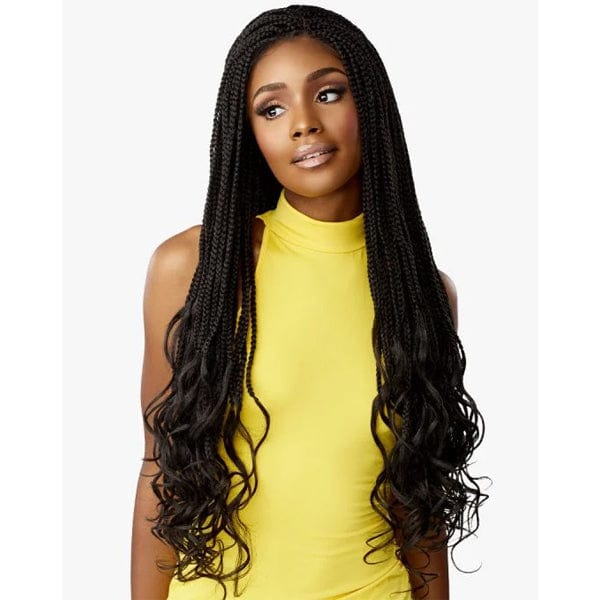 Sensationnel Cloud 9 4x4 Braid Lace Front Wig - BRAIDED BOX FRENCH CURL 30�� - Airhomei